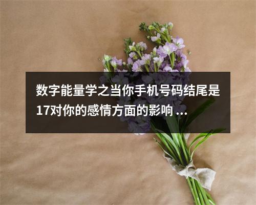 数字能量学之当你手机号码结尾是17对你的感情方面的影响 数字能量学给我们带来的９大好处