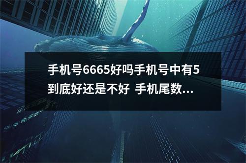手机号6665好吗手机号中有5到底好还是不好  手机尾数后四位测吉凶手机尾号招财吉利的数字