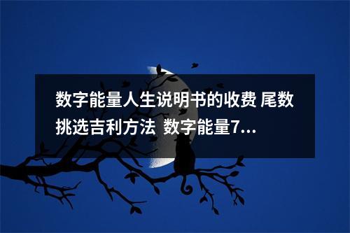 数字能量人生说明书的收费 尾数挑选吉利方法  数字能量7111 数字能量手机号码测试吉凶