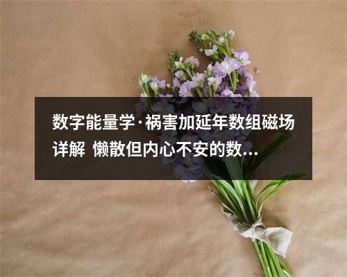 数字能量学·祸害加延年数组磁场详解  懒散但内心不安的数码